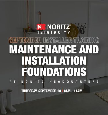 September 18th Noritz Level 1 Training - Orange County, CA